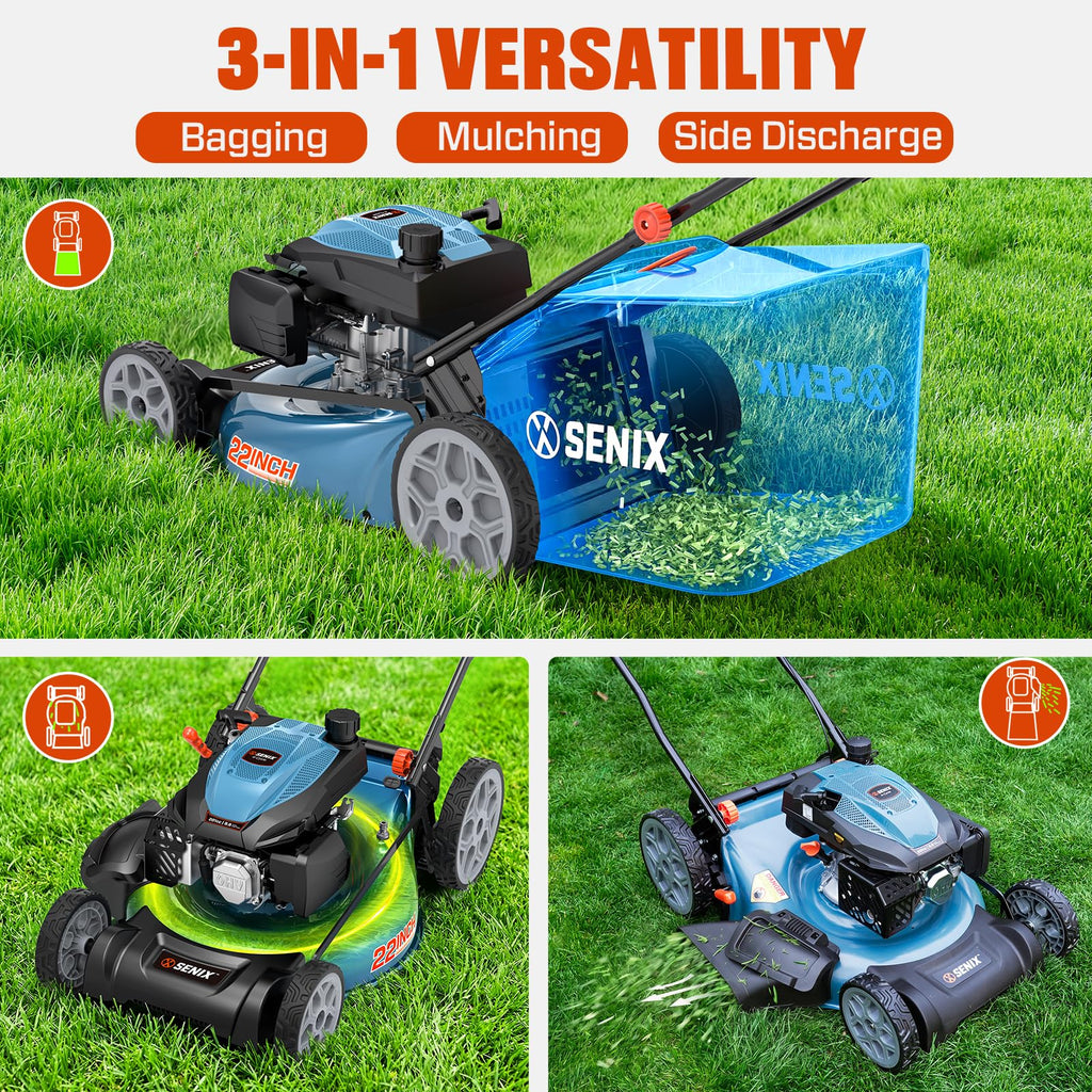 22" 3-in-1 Self Propelled Gas Lawn Mower Z51782
