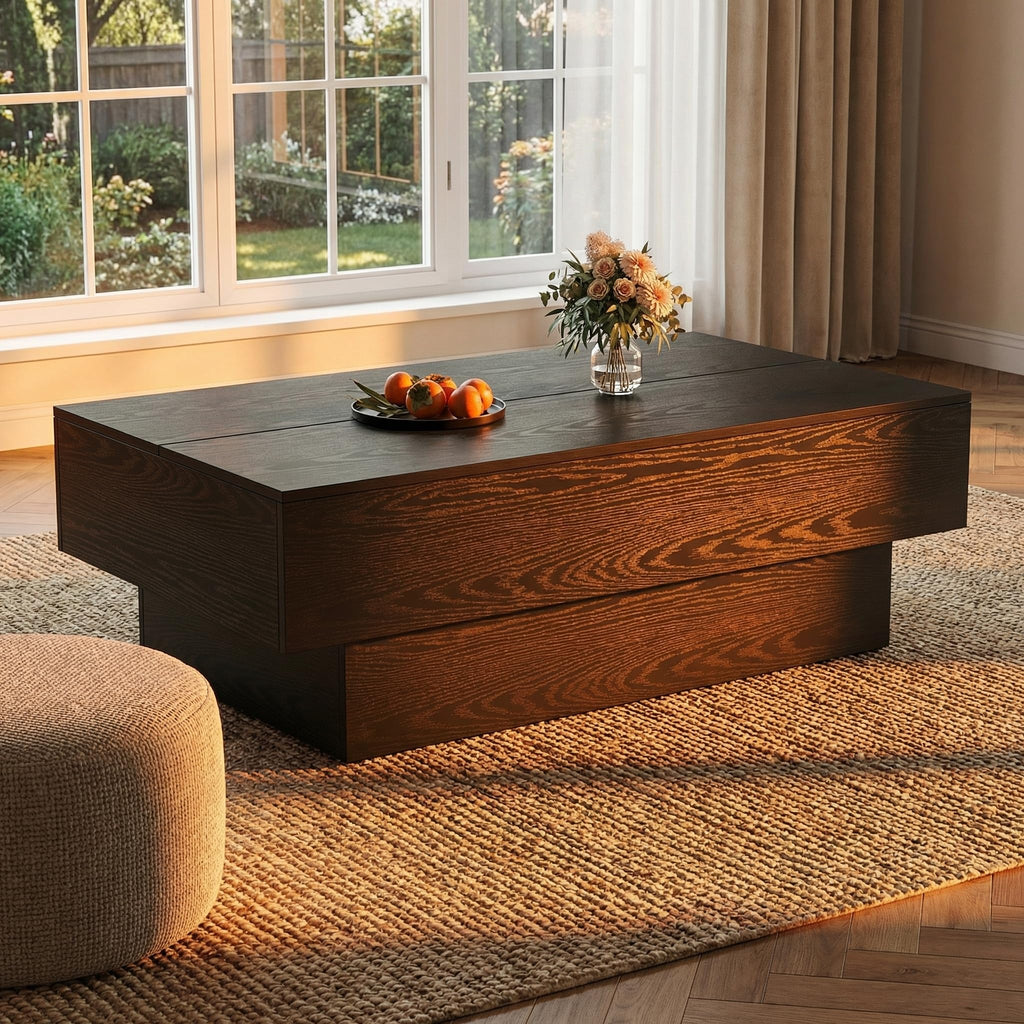 Black Rectangle Coffee Table Y80647