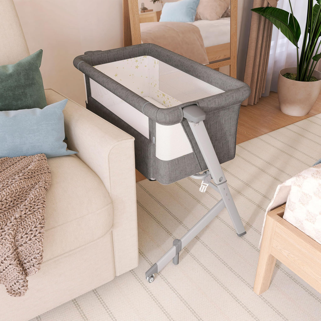 Grey Adjustable Height Bassinet & Bedside Sleeper R282106
