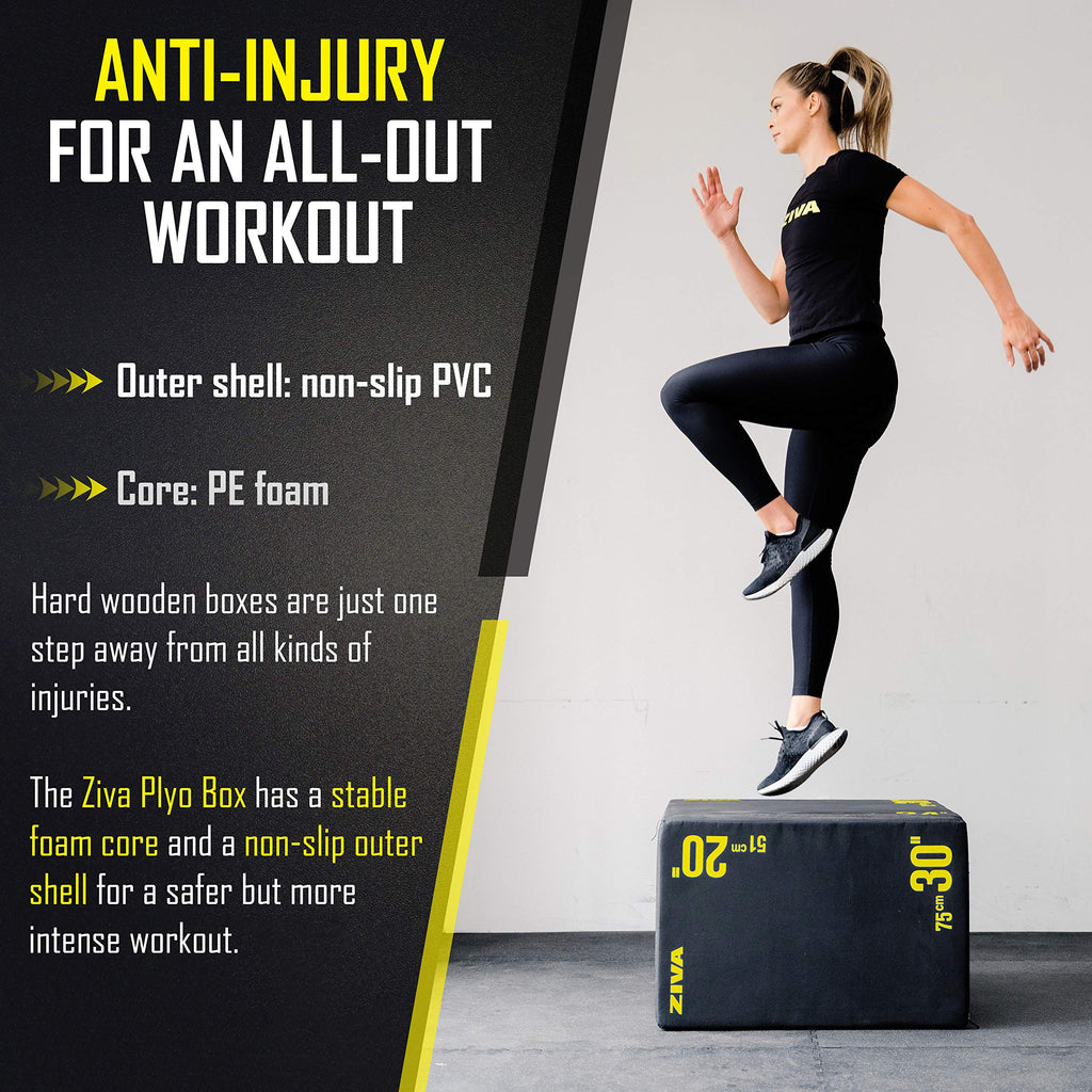 3-in-1 Plyo Box with Non-Slip PVC Cover 20x24x30" C65317